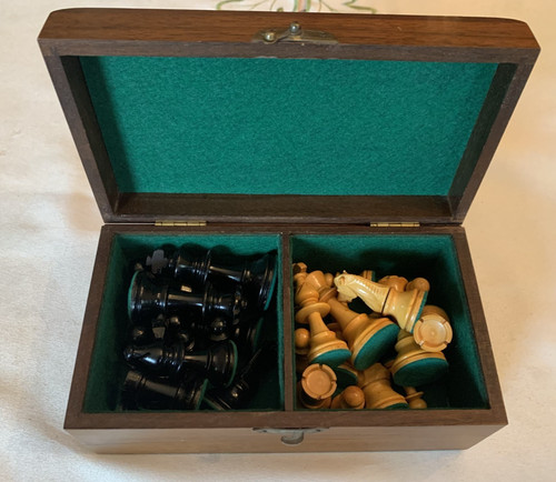 Antique wood chess - wood,