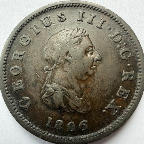 1806 george iii - 1806, halfpenny