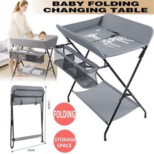 Folding Baby Changing Unit Table Station Changer Bed Storage Nursery Care Table