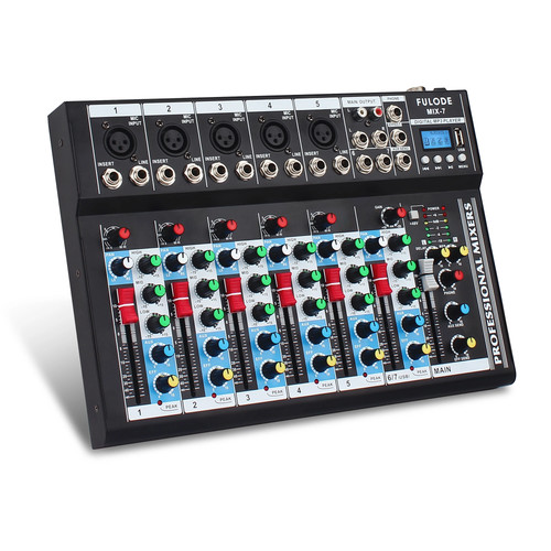 Channel audio mixer console - audio,
