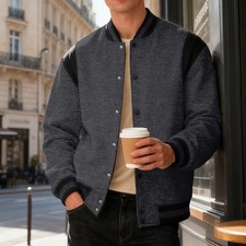 Baseball Collar Jacket Casual