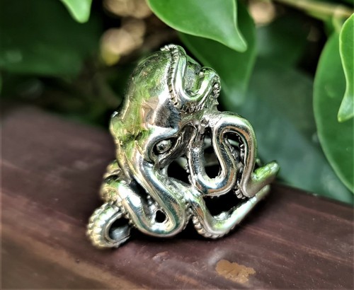 Octopus ring 925 sterling - octopus,