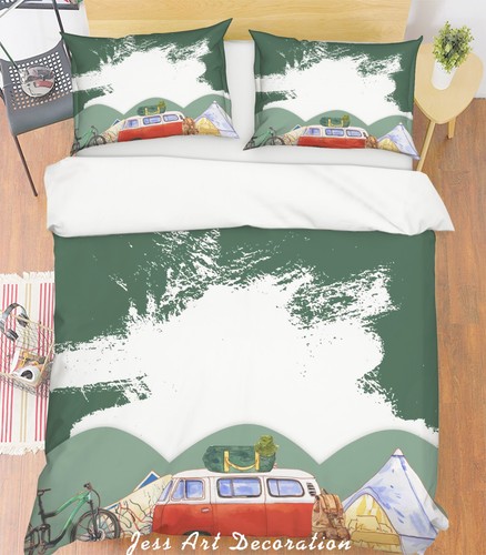 Campervan painting quilt - painting,