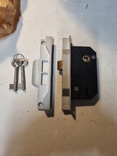 UNION 2242 2 Lever Mortice Rebated Sashlock Silver Enamel 2.5"