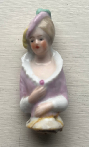 Vintage antique porcelain pin - vintage,