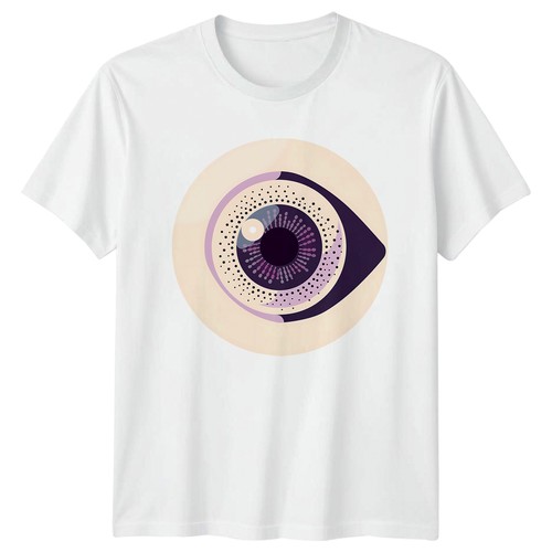 Purple eye geometric shirt - geometric, t-shirt