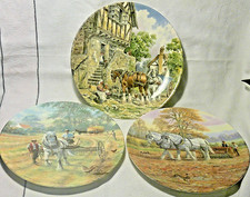 3 x Wedgwood Plates Farming
