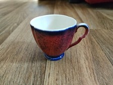 CARLTON WARE 1 MAROON & BLUE RITA COFFEE CUP, 1936/37. A/F.