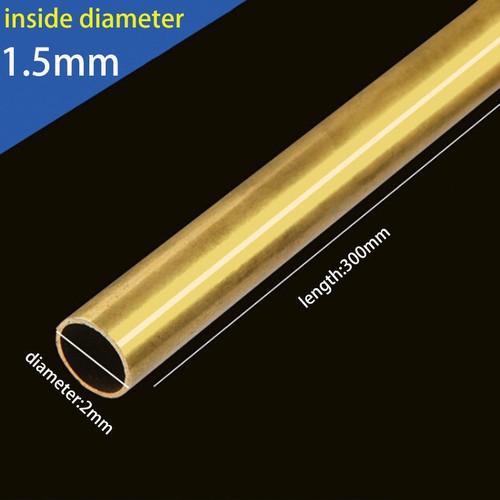 20cm long round brass - round, tube