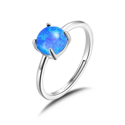 Synthetic blue opal adjustable - blue,
