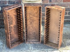 3x Vintage Stained Wooden VHS