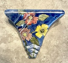 Kensington Ware - Vintage Ceramic Floral Wall Vase/Sconce - 14cm Height