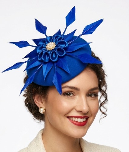 Royal blue fascinator hat for - blue,