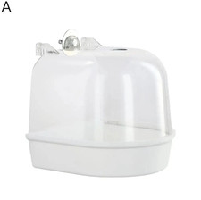 Bird Water Bath Tub For Pet Cage Hanging Bowl Parrots Parakeet Birdbath Supplies