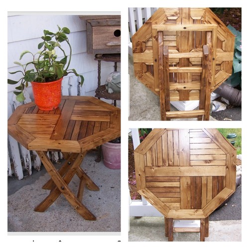 Hexagon octagon stained wood - hexagon,