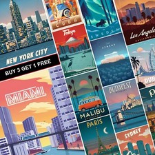 Vintage Travel Retro Posters
