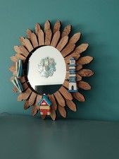 Star Burst Style Beach Hut, Lighthouse Decorated Mirror.