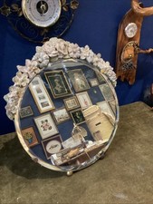 Barbola 1920-30’s Free Standing Vintage Mirror Dressing Table Bevelled Round 10”