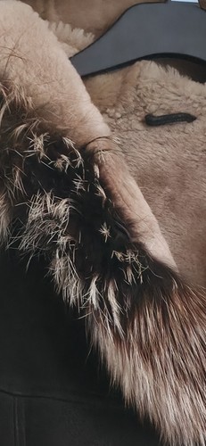 Real fur leather coat - coat, sheep