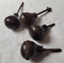 4 x Used Round Brown Bakelite