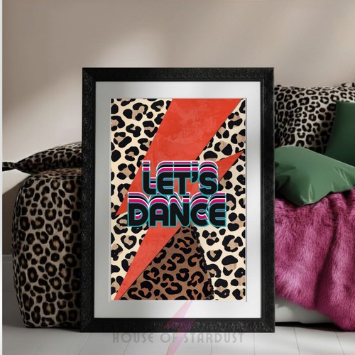 Lets dance wall art print - dance, 80's