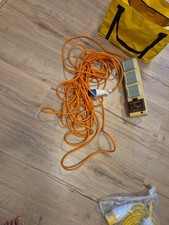 16A PLUG  TO 4 GANG SOCKET CAMPING TENT ELECTRIC MAINS HOOK UP CABLE  25M