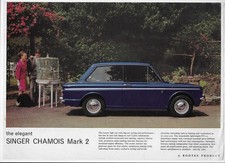 1966 Singer Chamois Mark 2 Sales Brochure. Hillman IMP Memorabilia Classic Car