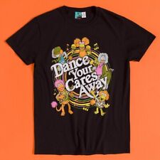 Official Fraggle Rock Dance Your Cares Away Swirl Black T-Shirt