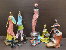 African Maasai Tribal figurines statues candle holders