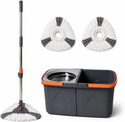 Spin mop and bucket set - mop,