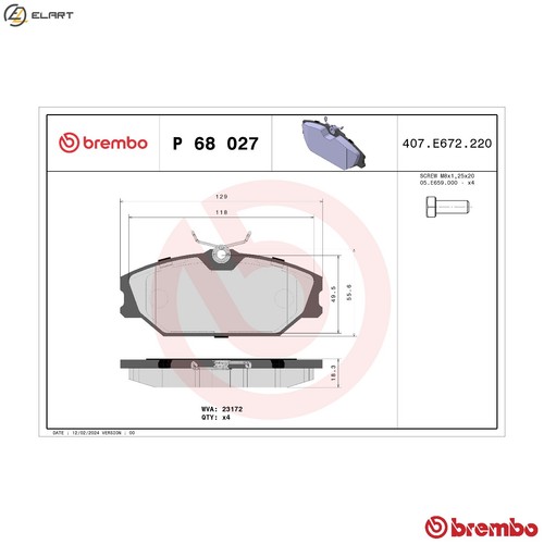 Brake pad set disc - set,