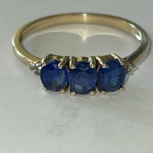10ct gold sapphire diamond - 10ct, &