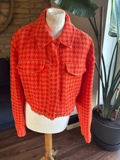 Zara Orange Long Sleeve Tweed