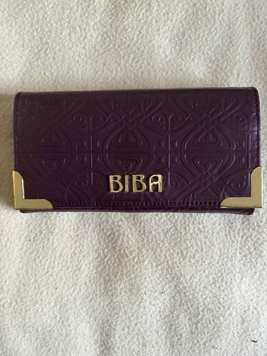 Biba purple leather purse - biba,