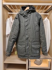 OAKLEY LARGE GREY COAT JACKET PARKA 075 MILITARY CASUAL PADDED ZIP UP HOODED MEN