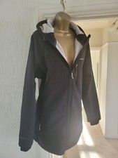 CRAGHOPPERS 20 RAIN JACKET FLEECE LINED BLACK HOOD ZIP POCKETS windshield coat