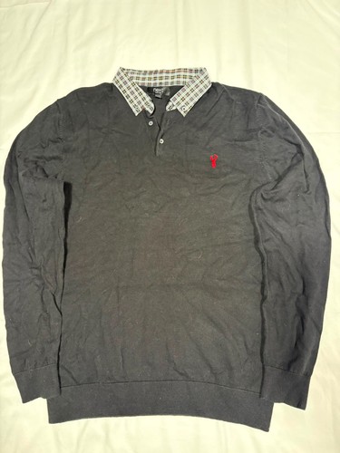 Next mens black check collar - black,