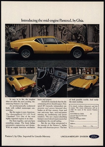 1973 pantera sports car by - car,
