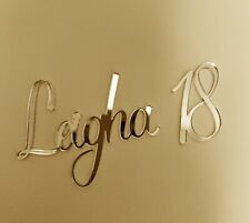 Personalised Birthday Cake Topper CAKE CHARM Acrylic Word Number  Party 3 4 5 6"