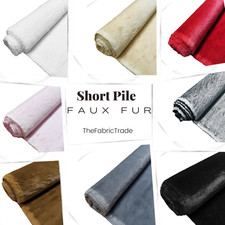 Short pile plush faux - short, fur