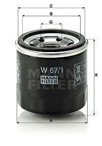 Oil filter fits mazda 121 - filter, fits:
