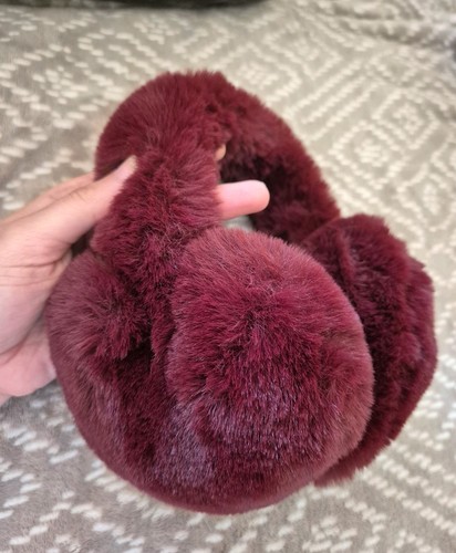 Burgundy faux fur warm fluffy - faux,