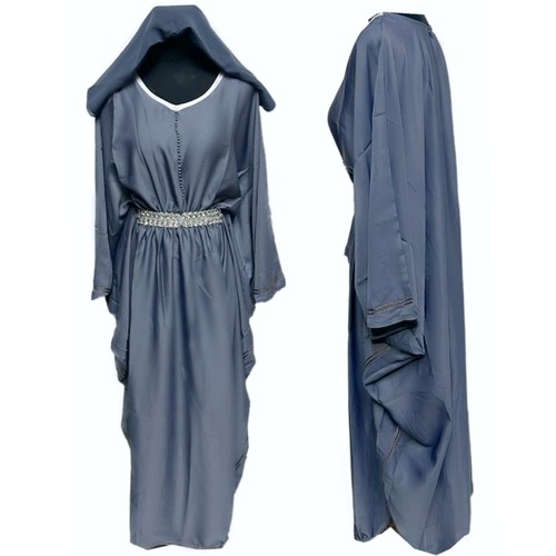 Grey butterfly abaya farasha - butterfly,