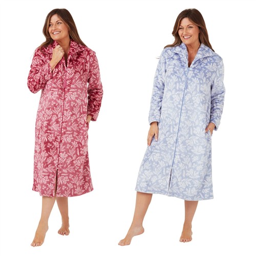 Ladies dressing gown zip front - ladies,