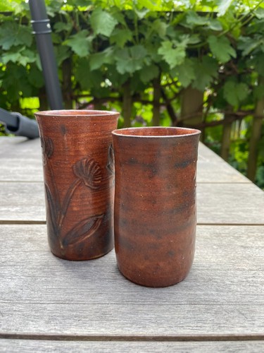Pair vintage studio pottery - pair,