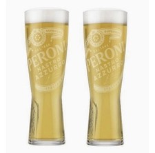 24 x Peroni Pint Glasses Nastro Azzurro Signature 20oz Brand New
