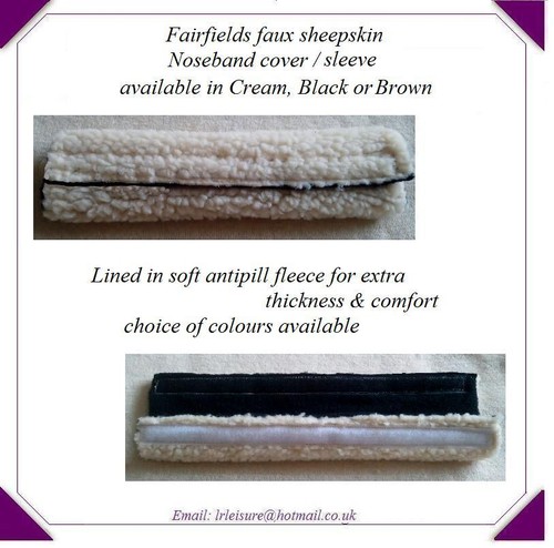Faux sheepskin noseband cover - sheepskin,
