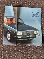 LANCIA BETA COUPE Car Sales Brochure c1974