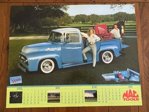 1992 mac tools calendar poster - tools,
