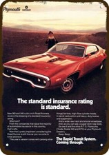 1971 PLYMOUTH ROAD RUNNER 383 Car Vintage Look DECORATIVE REPLICA METAL SIGN